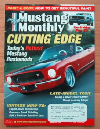 MUSTANG MONTHLY 2005 FEB - NIGHT MIST BLUE, BLUE GLOW